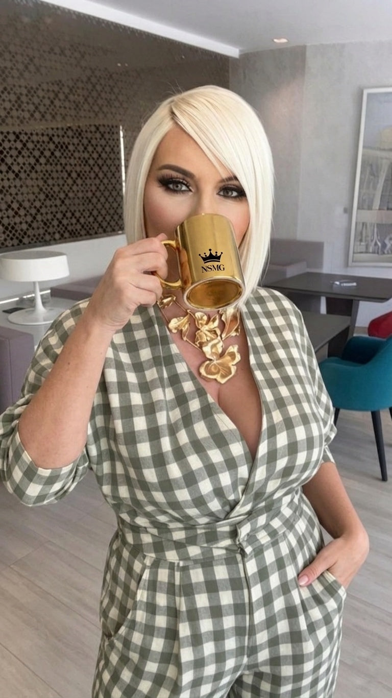 TAZA DORADA CORONA