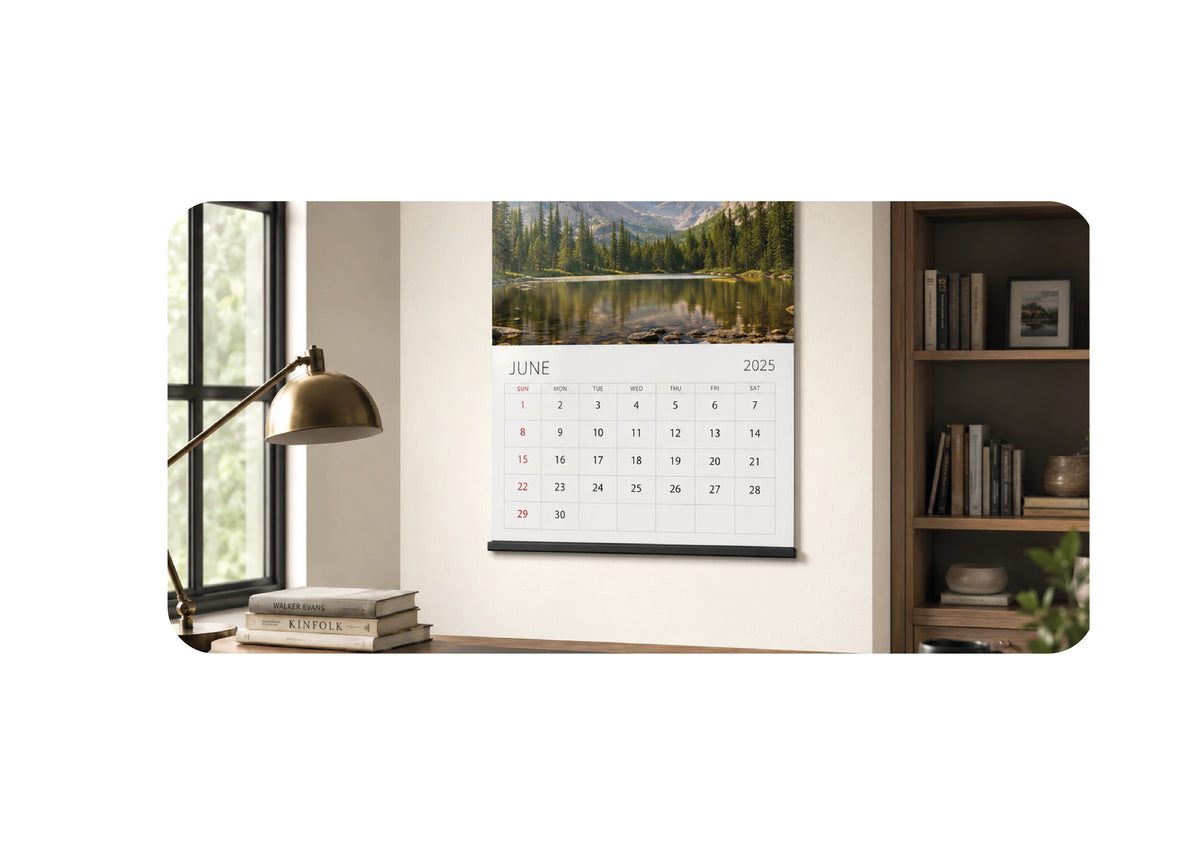 Calendario de pared personalizado 2XL en un despacho