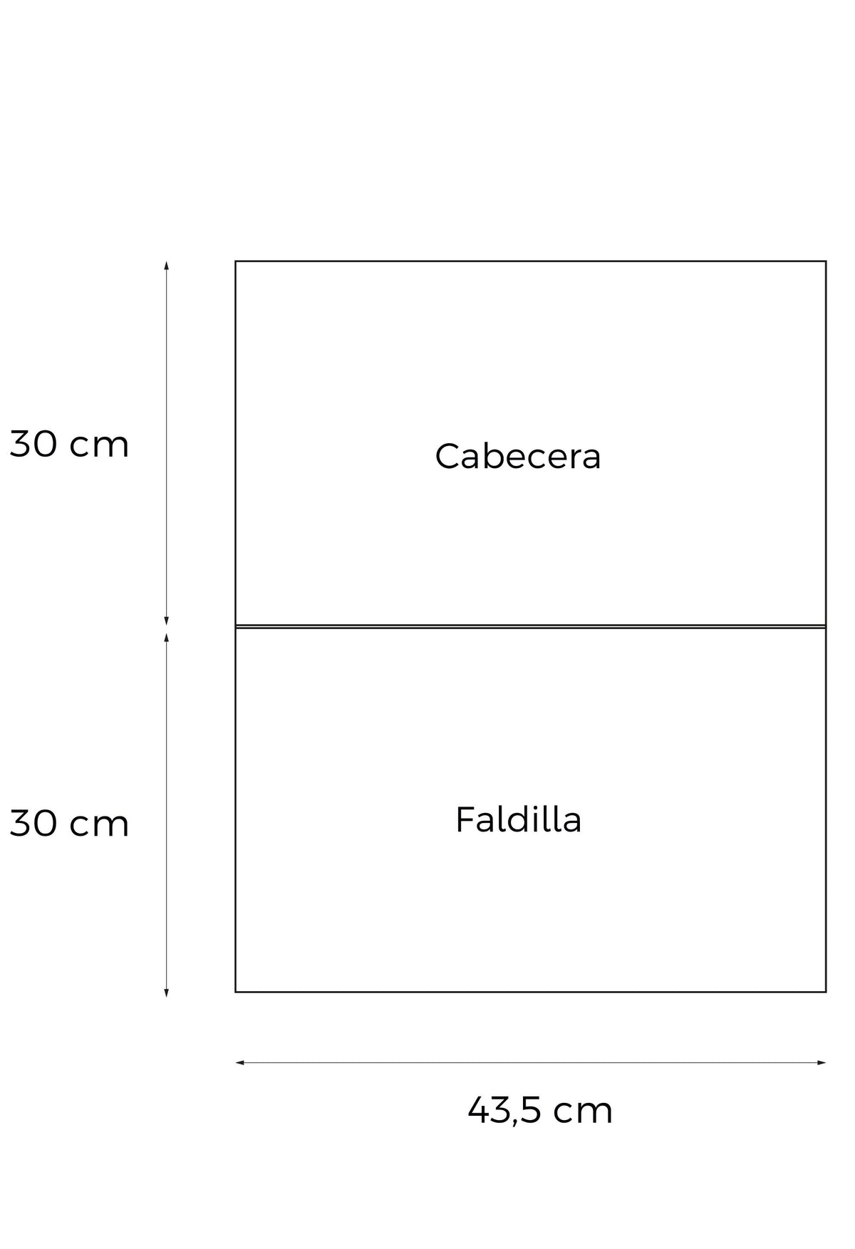 Medidas del calendario de pared 2XL, 43,5 × 60 cm