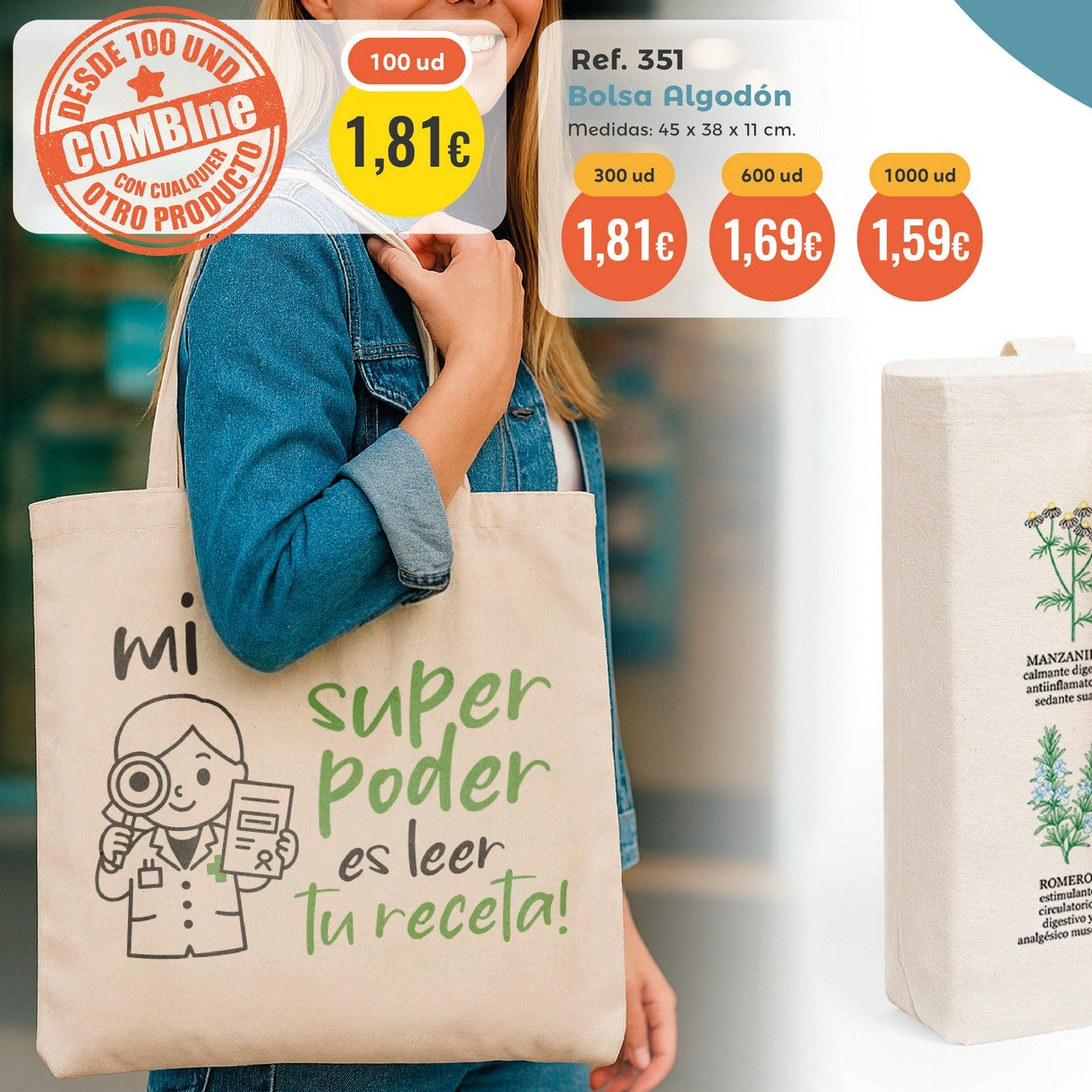 Bolsa de Algodon 140g Ref. 351