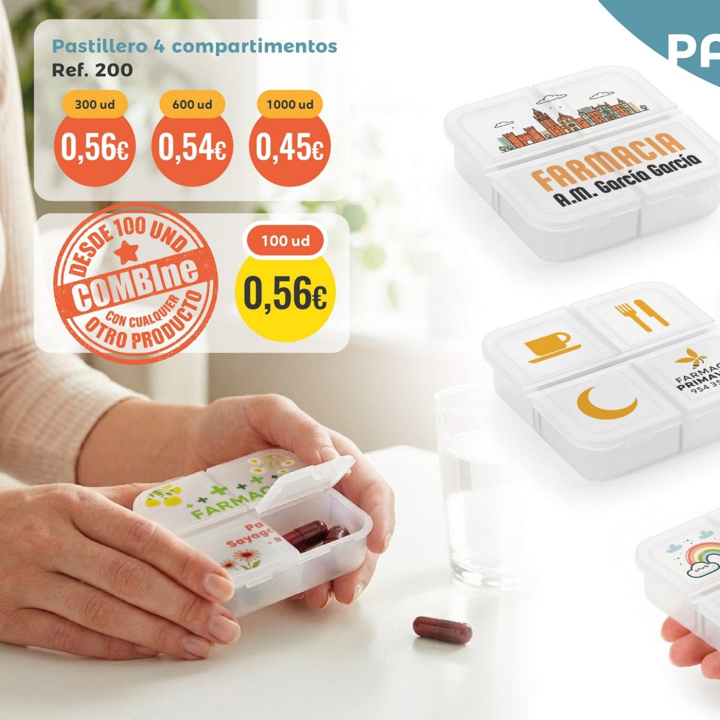 Pastillero 4 Compartimentos