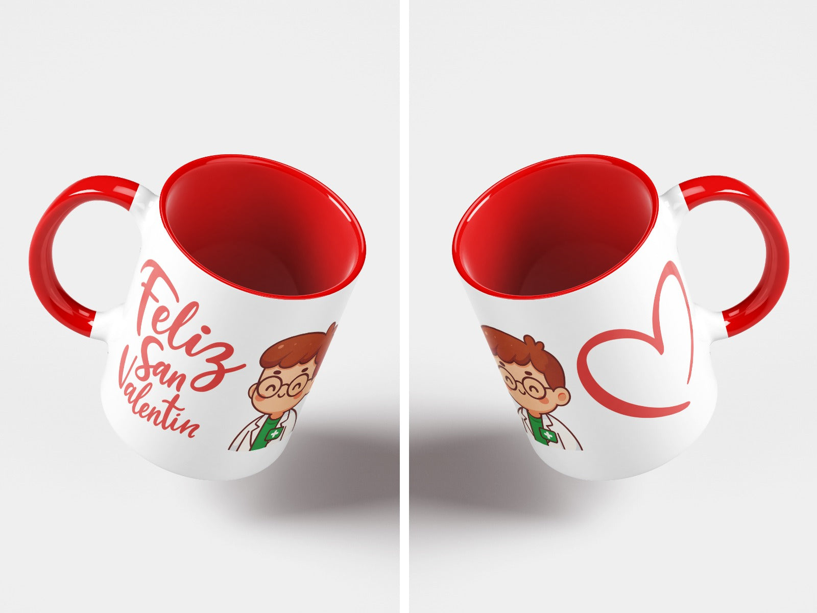 Tazas Decoradas San Valentin Bi Color