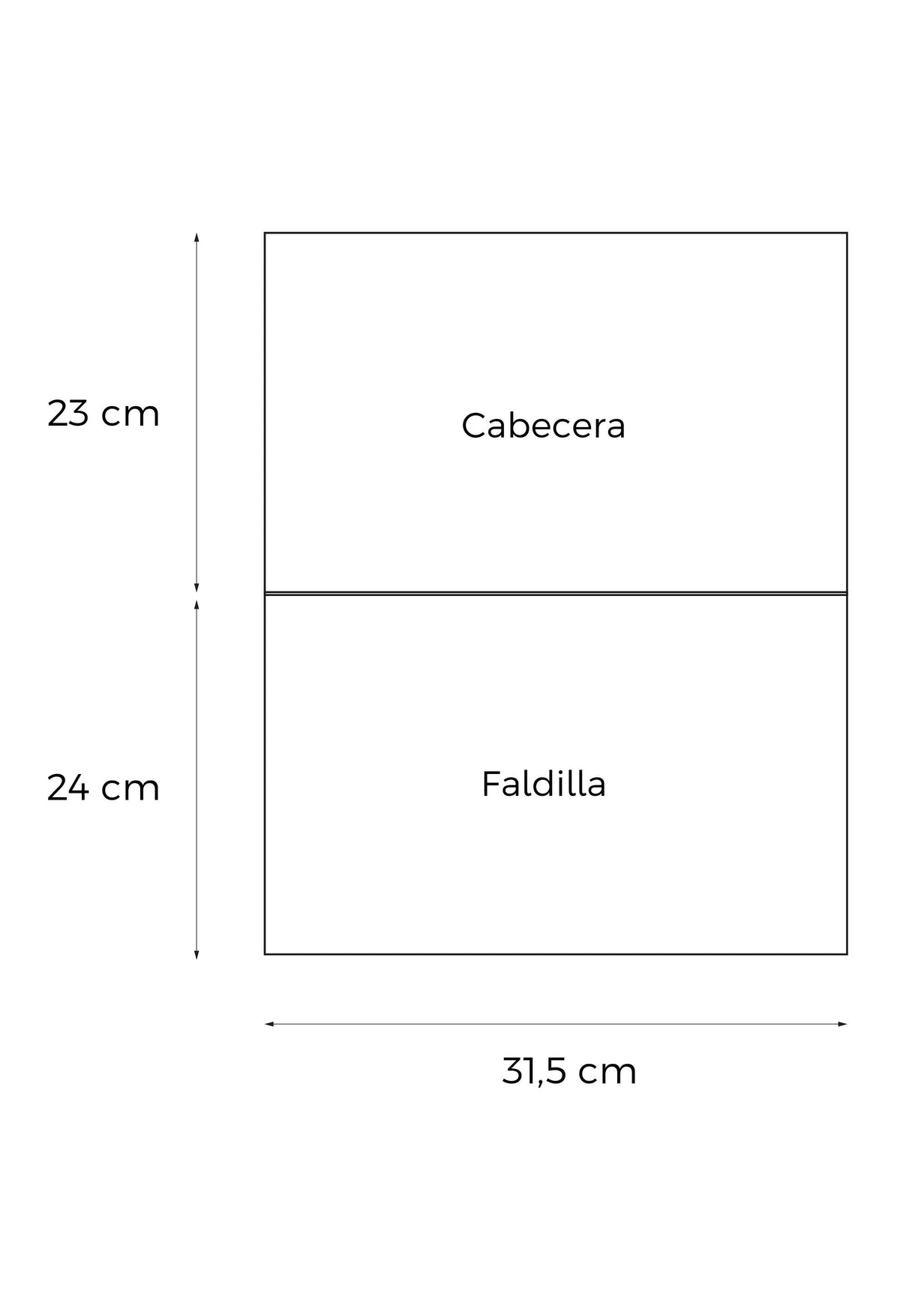 Medidas del calendario de pared XL, 31,5 × 47 cm