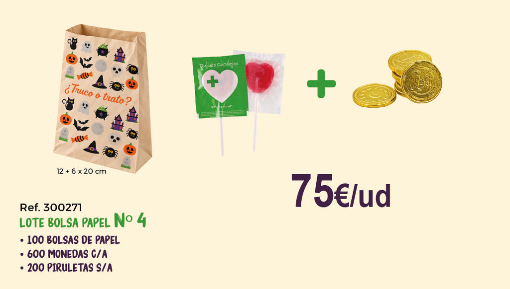 LOTE HALLOWEEN BOLSA DE PAPEL Nº 4